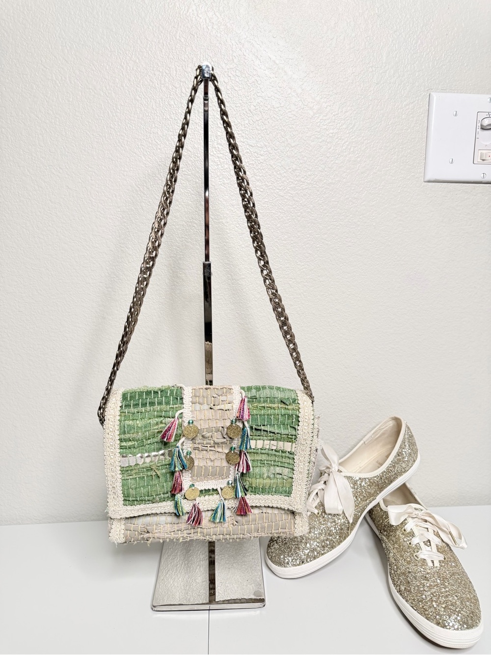 Elektra's Workshop Shoulder Bag w/Tassels -Handmade in Greece
